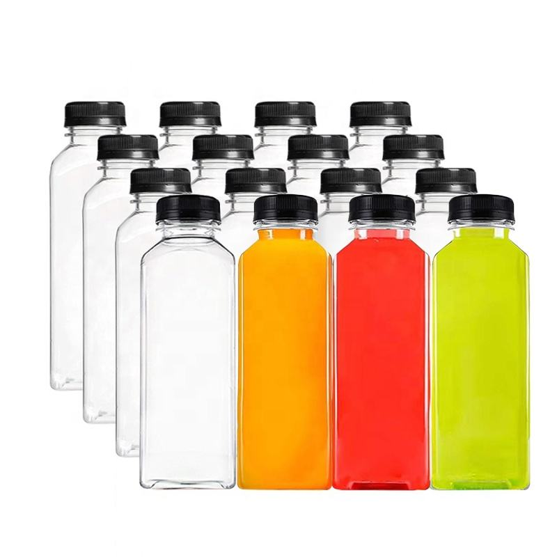 Hot-fill PET juice bottle with wide mouth